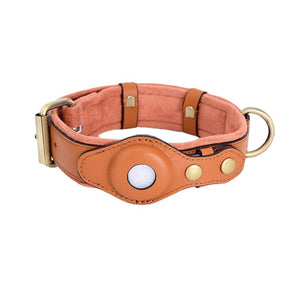 Dog Leather AirTag Collar