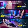 GTRACING Gaming Chair with Footrest, Ergonomic Computer Game Desk Chair, Reclining Gamer Chair Seat Height Adjustment, Swivel Rocker with Headrest and Lumbar, Purple