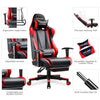 GTRACING Gaming Chair with Footrest, Ergonomic Computer Game Desk Chair, Reclining Gamer Chair Seat Height Adjustment, Swivel Rocker with Headrest and Lumbar, Purple