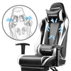 GTRACING Gaming Chair with Footrest, Ergonomic Computer Game Desk Chair, Reclining Gamer Chair Seat Height Adjustment, Swivel Rocker with Headrest and Lumbar, Purple