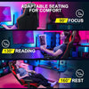 GTRACING Gaming Chair with Footrest, Ergonomic Computer Game Desk Chair, Reclining Gamer Chair Seat Height Adjustment, Swivel Rocker with Headrest and Lumbar, Purple