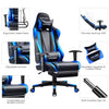 GTRACING Gaming Chair with Footrest, Ergonomic Computer Game Desk Chair, Reclining Gamer Chair Seat Height Adjustment, Swivel Rocker with Headrest and Lumbar, Purple