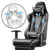 GTRACING Gaming Chair with Footrest, Ergonomic Computer Game Desk Chair, Reclining Gamer Chair Seat Height Adjustment, Swivel Rocker with Headrest and Lumbar, Purple