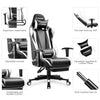GTRACING Gaming Chair with Footrest, Ergonomic Computer Game Desk Chair, Reclining Gamer Chair Seat Height Adjustment, Swivel Rocker with Headrest and Lumbar, Purple