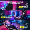GTRACING Gaming Chair with Footrest, Ergonomic Computer Game Desk Chair, Reclining Gamer Chair Seat Height Adjustment, Swivel Rocker with Headrest and Lumbar, Purple