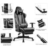 GTRACING Gaming Chair with Footrest, Ergonomic Computer Game Desk Chair, Reclining Gamer Chair Seat Height Adjustment, Swivel Rocker with Headrest and Lumbar, Purple