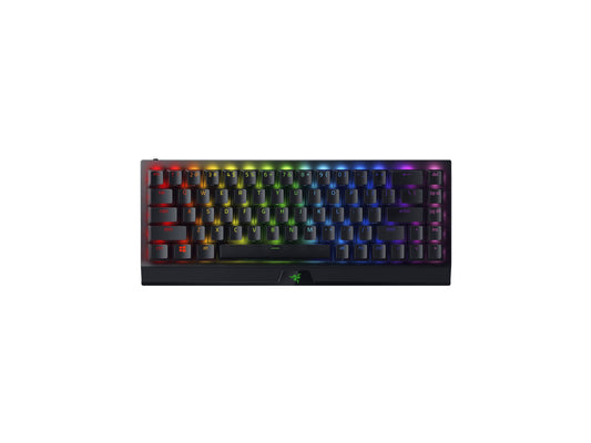 Razer BlackWidow V3 Mini HyperSpeed 65% Wireless Mechanical Gaming Keyboard: Green Mechanical Switches Tactile & Clicky - Phantom Pudding Keycaps - Chroma RGB - Up to 200 Hr Battery - Snap Tap