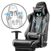 GTRACING Gaming Chair with Footrest, Ergonomic Computer Game Desk Chair, Reclining Gamer Chair Seat Height Adjustment, Swivel Rocker with Headrest and Lumbar, Purple