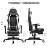 GTRACING Gaming Chair with Footrest, Ergonomic Computer Game Desk Chair, Reclining Gamer Chair Seat Height Adjustment, Swivel Rocker with Headrest and Lumbar, Purple