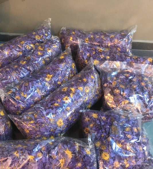 Organic Dried Blue Lotus Flowers Nymphaea Caerulea Whole Herbal Tea Flower